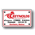 0.015 Gauge White Polystyrene Ad-A-Plate Motorcycle Plates